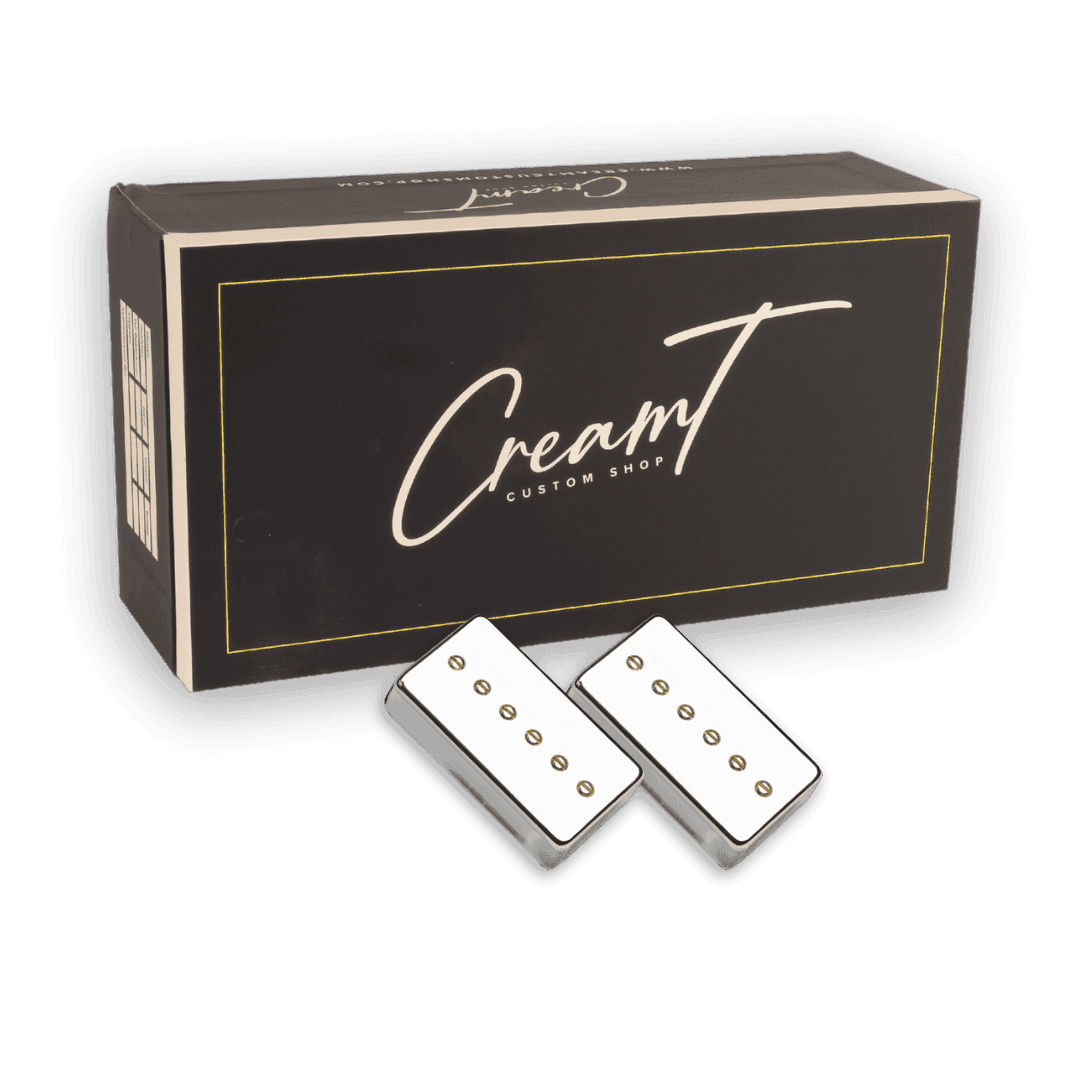 Cream T Custom Shop The Duchess Humbucker Sized P90 Set - Polished Nickel Aurora Music Works